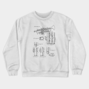 Musical Instrument vintage Patent Drawing Crewneck Sweatshirt